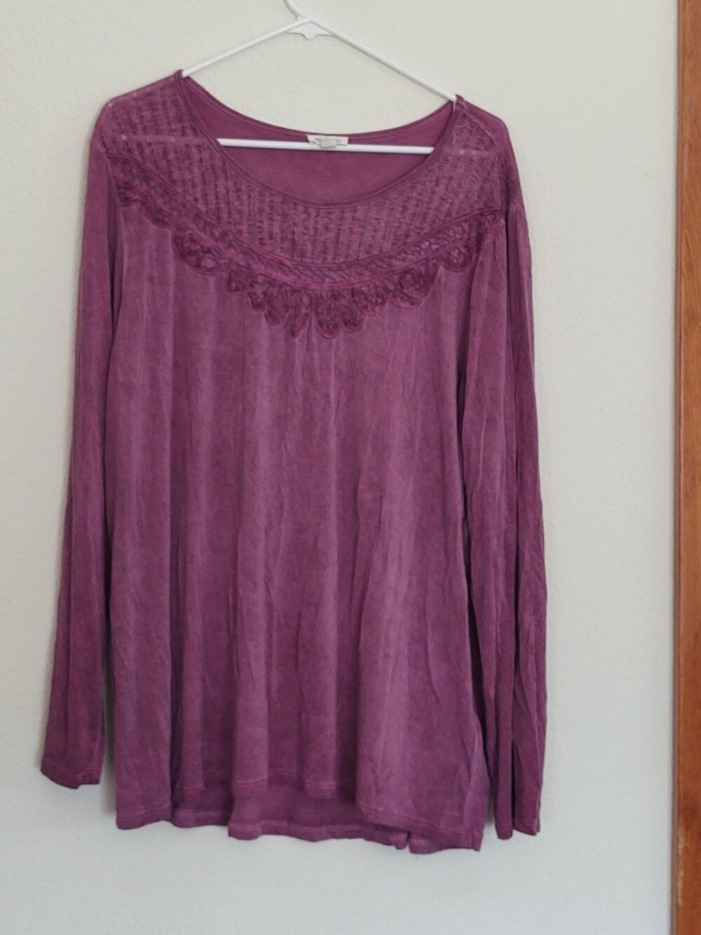 TRIBAL JEANS XL STRETCH LOOSE FIT BOHO TUNIC STYLE LONG SLEEVE LIGHT WEIGHT TOP